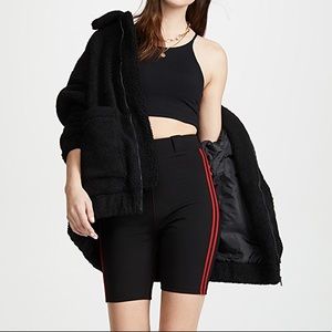 I.AM.GIA black biker shorts w/ red detail sz s